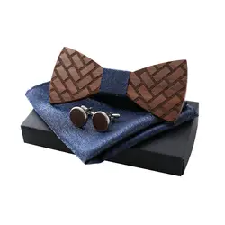 2019 горячие деньги клетчатый деревянный галстук-бабочка галстук европейский и американский Свадебный деревянный галстук-бабочка