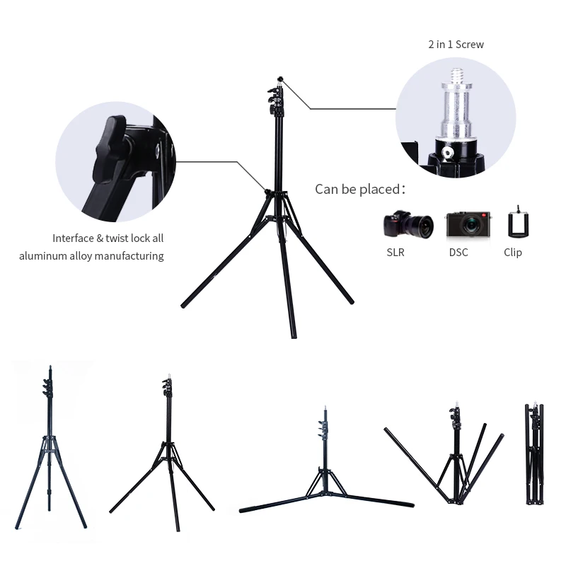  Professional Adjustable 1.84M Light Stand Tripod With 1/4 Screw Head For Photo Studio Flashes Photo