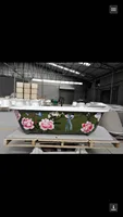 72" CUPC Approval Freestanding Luxury Bathtub Cast Iron Double Ended Enamel Colourful Tub Multi-Color Custom Built 1028A 2
