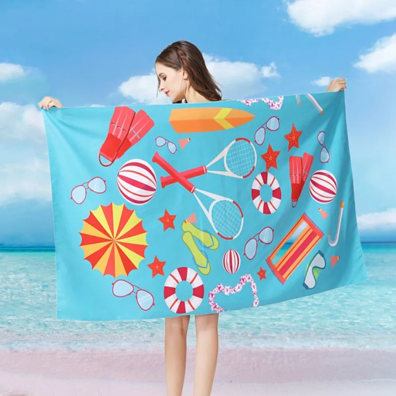 Ткань из микрофибры 160*80 см быстросохнущая пляжное полотенце с принтом пляжный с защитой от песка полотенце s для летнего наружного плавания