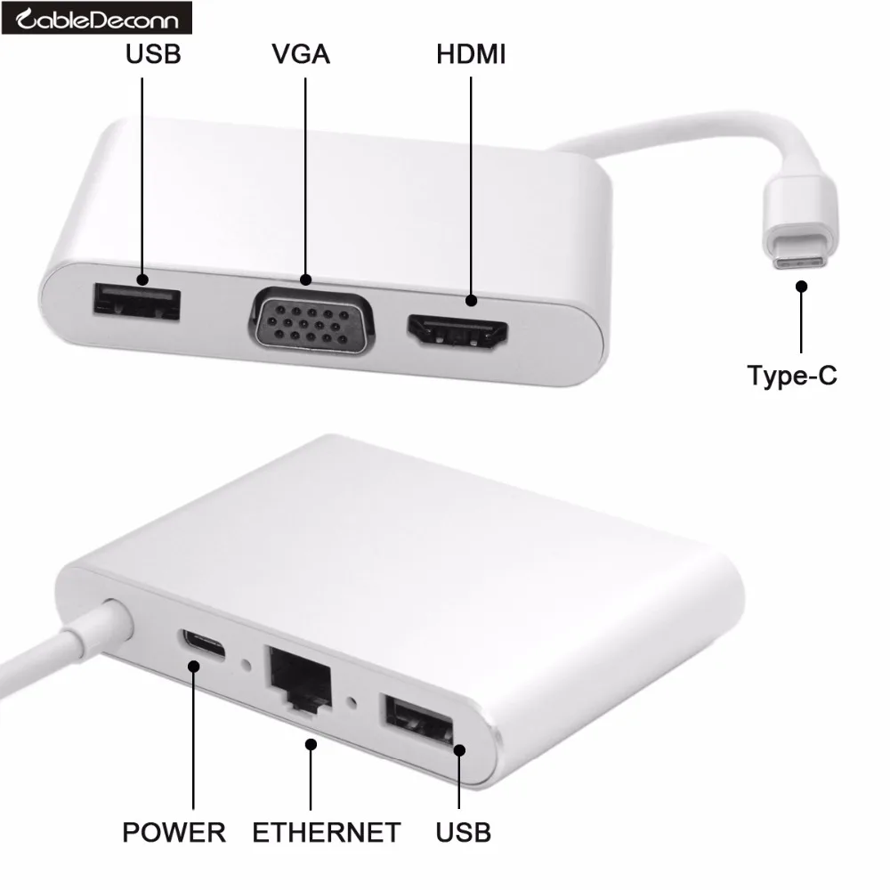 Thunderbolt 3 Hub USB-C Type-c to HDMI 4K VGA 2xUSB3.0 Hub Gigabit RJ45 USB-C PD Female Cable Adapter for Macbook Pro Dell Xps
Thunderbolt 3 Hub USB-C Type-c to HDMI 4K VGA 2xUSB3.0 Hub Gigabit RJ45 USB-C PD Female Cable Adapter for Macbook Pro Dell Xps
