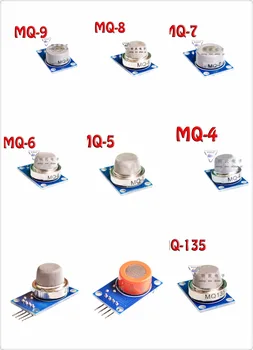 

Free ship with track 45pc Gas sensor kit MQ-2 MQ-3 MQ-4 MQ-5 MQ-6 MQ-7 MQ-8 MQ-9 MQ-135 9models*5=45pcs Gas detection module