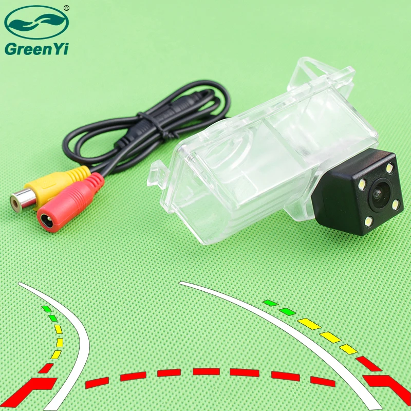 GreenYi 4 LED камера заднего вида для Nissan 350Z 370Z Versa Tiida Sentra Cube GT-R траектория листьев |