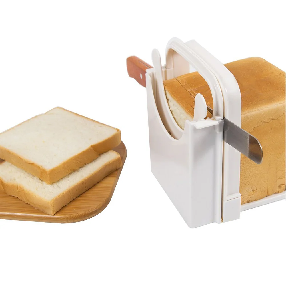 Kitchen Foldable Adjustable Bread Cutter Loaf Toast Slicer Cutting Slicing Guide Tool Sandwich Toast Slicer Bread Bakery tools