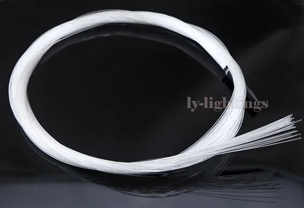 

For festive decoration optic fiber cable end glow plastics clear optical fibre line diameter 0.75mm x50pcs x2m per bundle