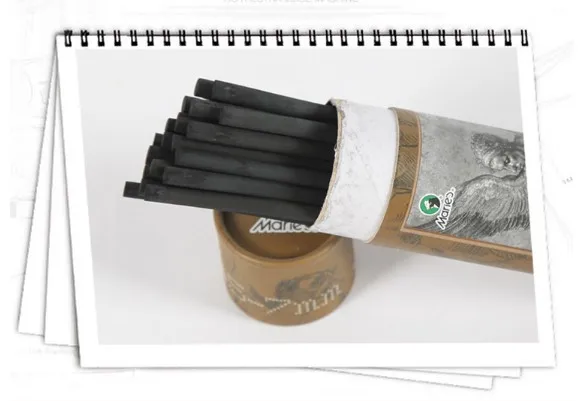 Мари Профессиональный 25 шт. углерода угольный карандаш уголь для скетчей бар художника Искусства Питания статья уголь ASS014