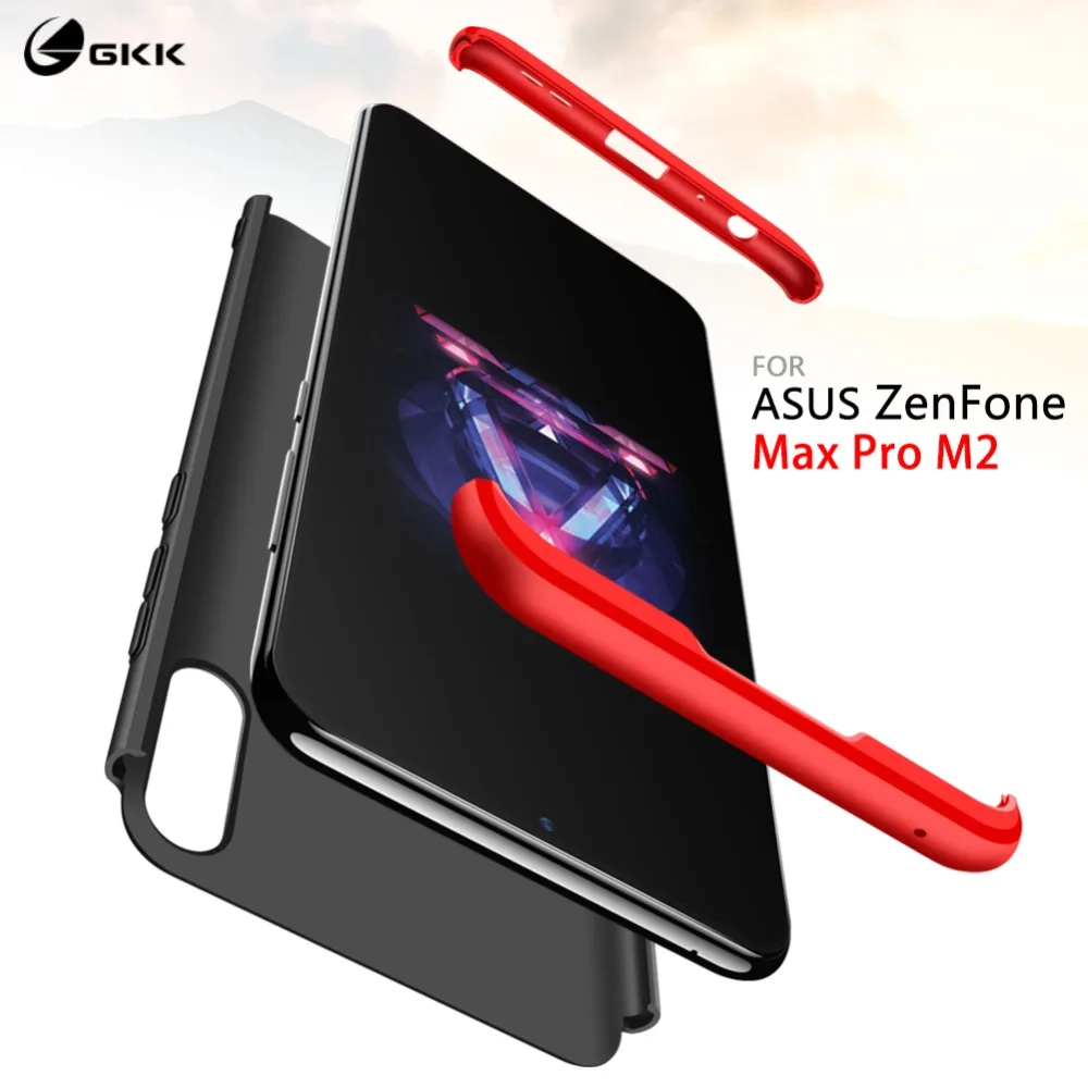 

GKK for ASUS Zenfone Max Pro M2 case ZB631KL 360 Full Protection Anti-knock 3 in 1 Hard cover for Zenfone Max Pro M1 ZB601KL