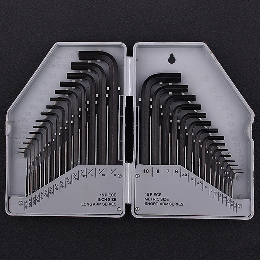 Allen Wrench /& Hex Key30pc Set METRIC /& SAE Standard Short Long Arm CrV Steel