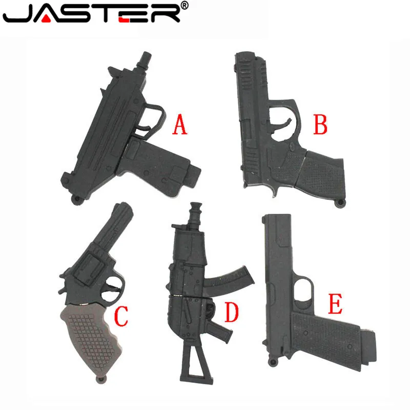 JASTER USB 2.0 Cool ak47 submachine gun revolver weapon model flash drive usb pistol pen drive 4GB 16gb 32gb 64gb memory stick