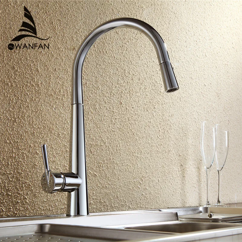 Buy WANFAN Modern Polished Chrome Brass Kitchen Sink