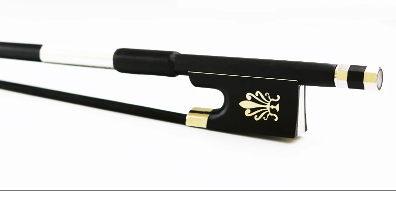4/4 размер черный конский волос из углеродного волокна скрипки Лук Pernambuco производительность прямые Ebony Лягушка скрипичные принадлежности