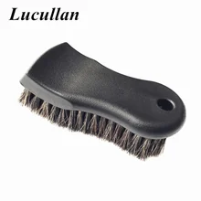 Lucullan Più Denso Nero Puro Premium Selezionare Crine di Cavallo Interni Spazzola Per La Pulizia per la Pelle, Vinile, Tessuto e Più(China)