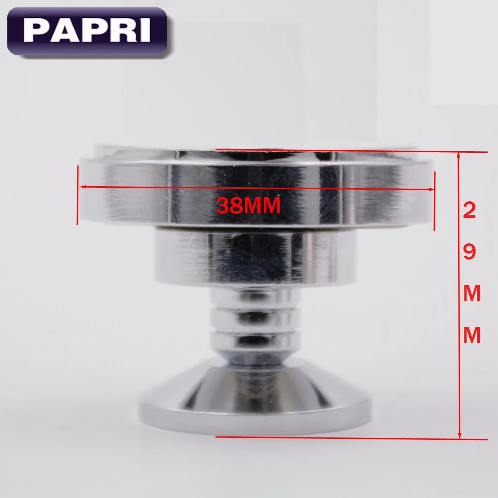 

PAPRI 38x28MM High Quality Base Feet Chrome Plated Brass Audio Stand DIY HIFI Amplifier CD Player Spike Feet With DISC Lot/4PCS