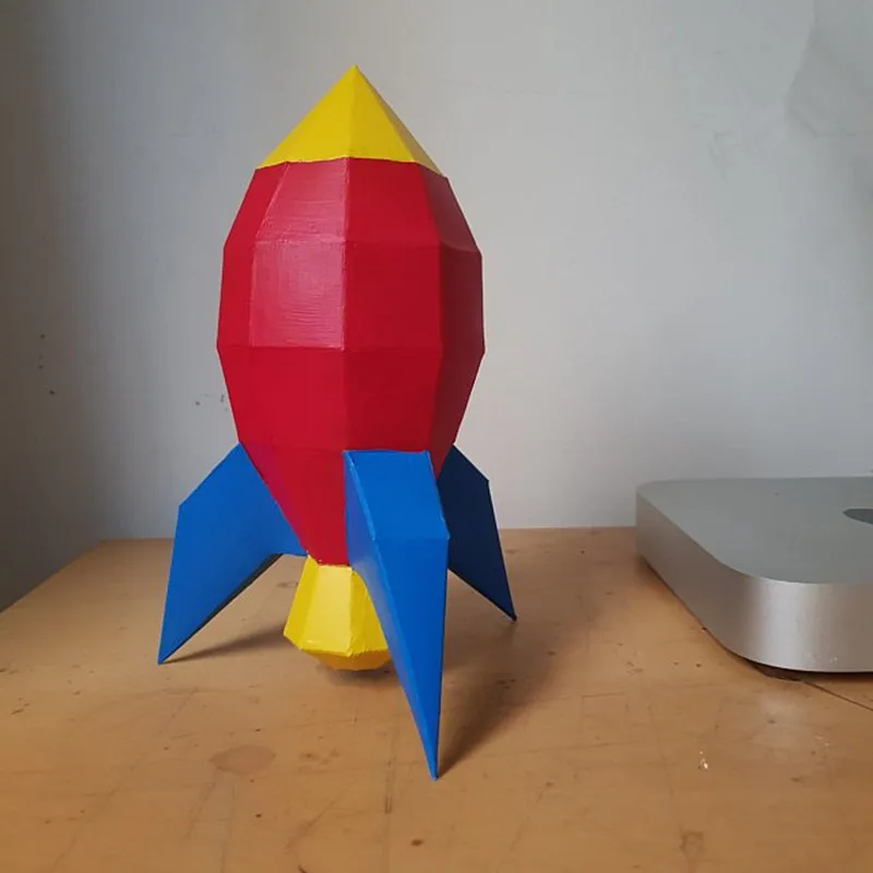 30 мин полный DIY 3D ракета бумага скульптура Бумага Ремесло головоломка игрушка