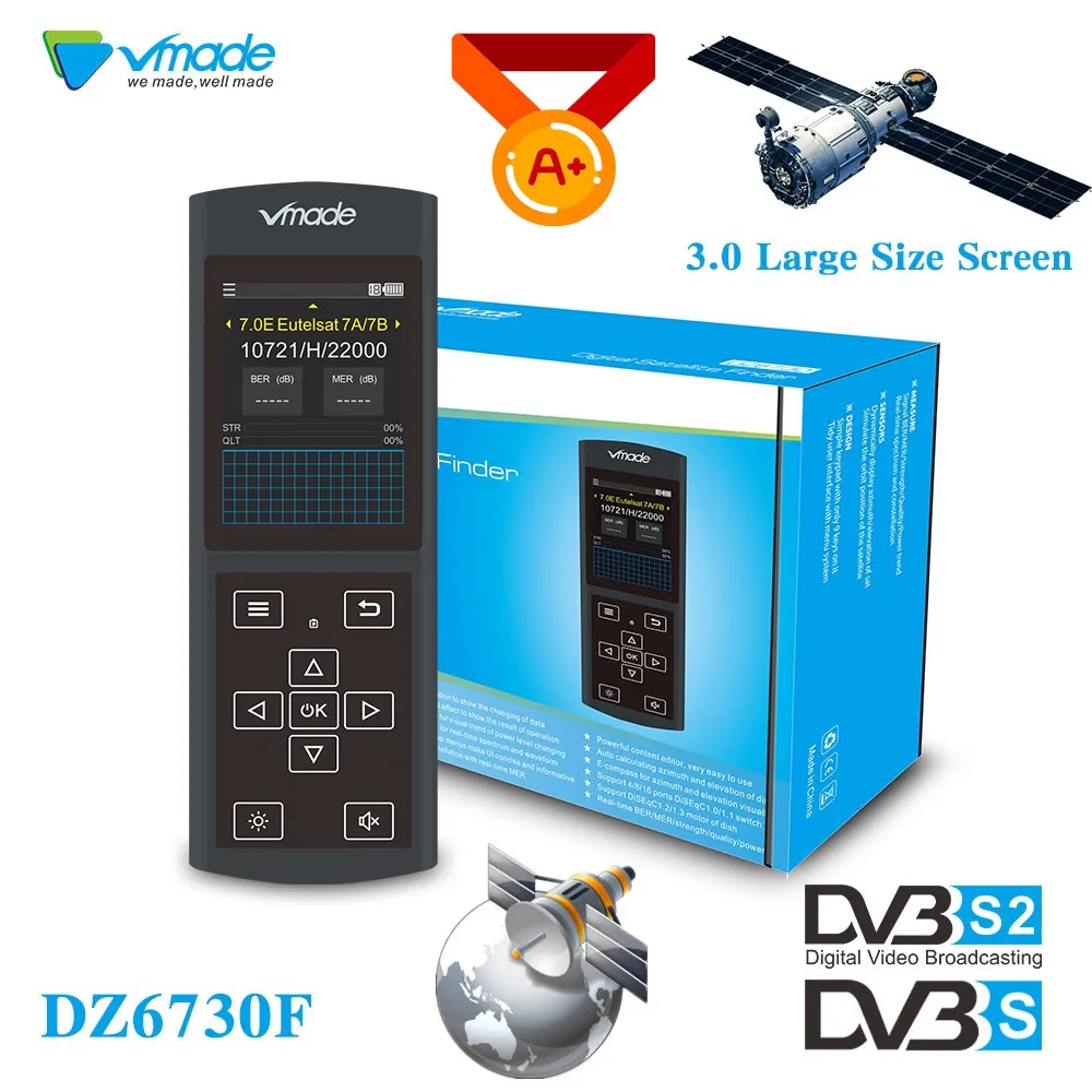 

New Original Sat Finder 3.0 inch LCD HD satellite finder DVB-S2 digital satellite Finder Meter Full HD 1080P Free Shipping V8