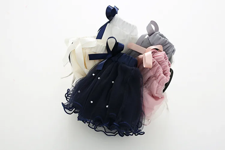 Girls Skirts Princess Tutu Skirts Bow Pearl Fluffy Skirt For Girls Dance Party Performance Mini Skirt 2018 New Pink Tutu 01