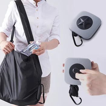 

Large Capacity Portable Shopping Bag Nylon Reusable Foldable Storage Bag Case Handbags Eco Bags Home Travel Holder Rotating Box