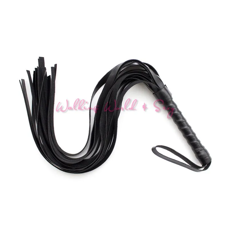 Lovely 45CM Leather Whip Fetish Restraint Bondage Lash Flogger Tails Sexy Toys For Couple Roleplay S M Adult Game Products (6)