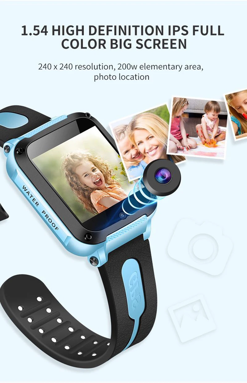 IP67 водонепроницаемый смарт gps расположение SOS Вызов удаленного монитора камера наручные часы трекер дети Дети Студенты Facebook Whatsapp часы
