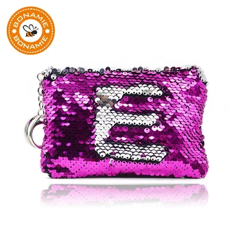 

BONAMIE New Fashion Women Coin Purse Sequin Zipper Change Purse Kids Girl Women For Gift Bling Coin Bag Card Holder Mini Wallet
