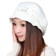 BomHCS простая модная чистая вязаная шапка ручной работы женский зимний теплый вязаный головной убор шапка Skully