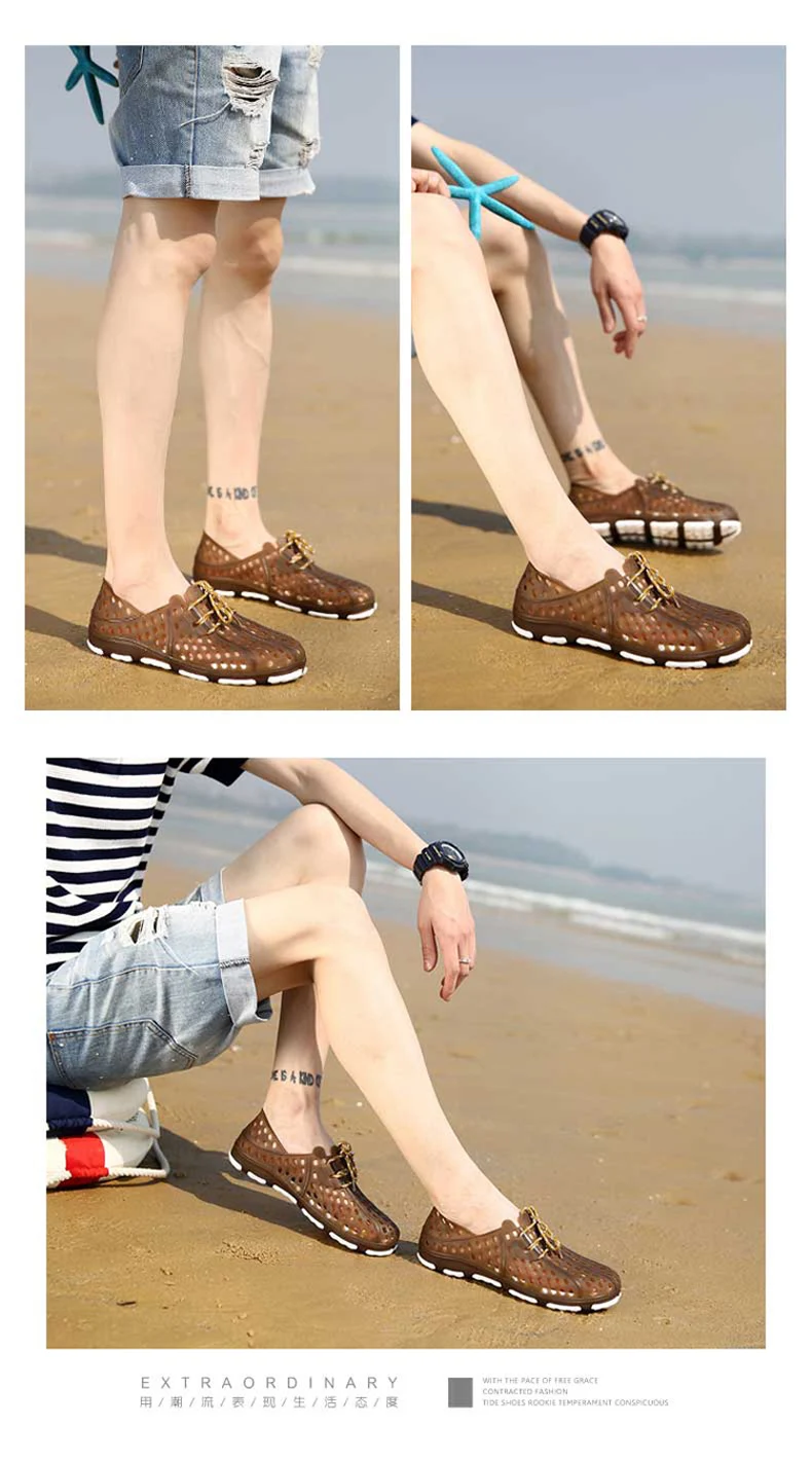 Сабо-ботинки дышащие пляжные сандалии походная обувь большой размер 40-45 Мальчики уличные мужские Трекинговые тропы Wading сад Аква обувь