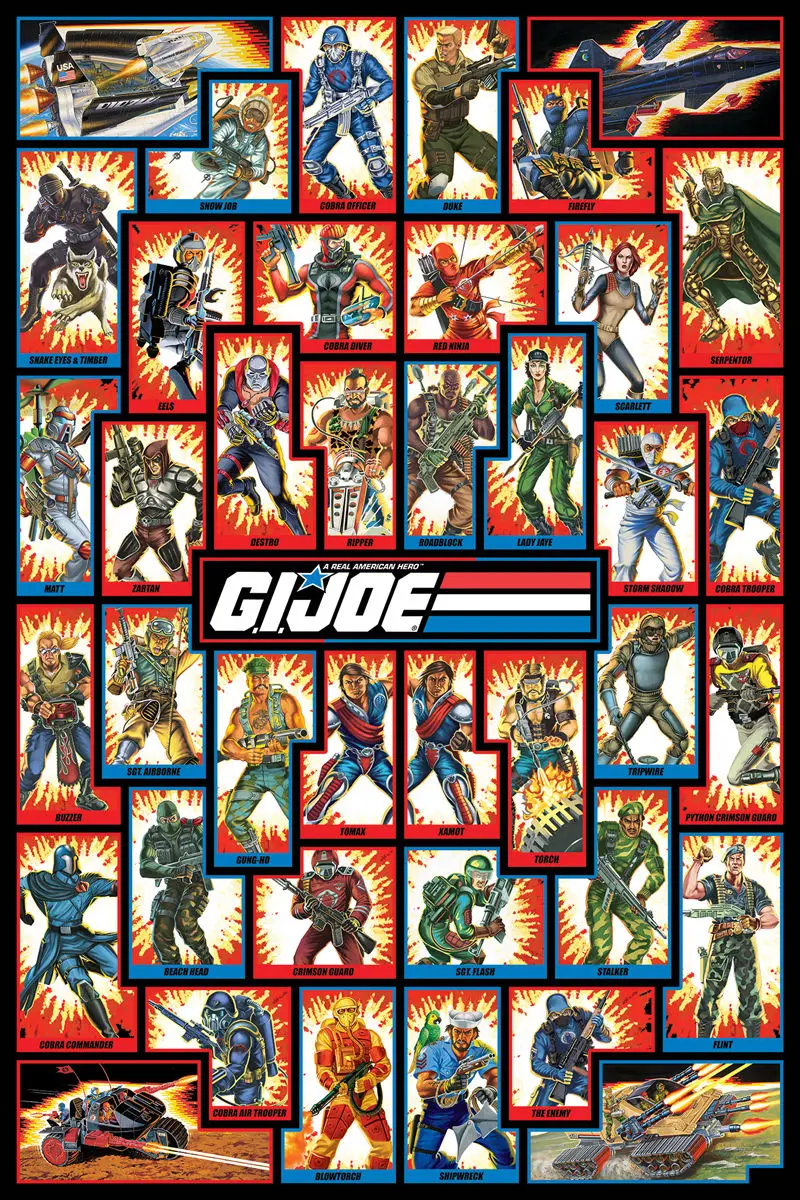

Gi Joe Cast SILK POSTER Decorative Wall painting 24x36inch