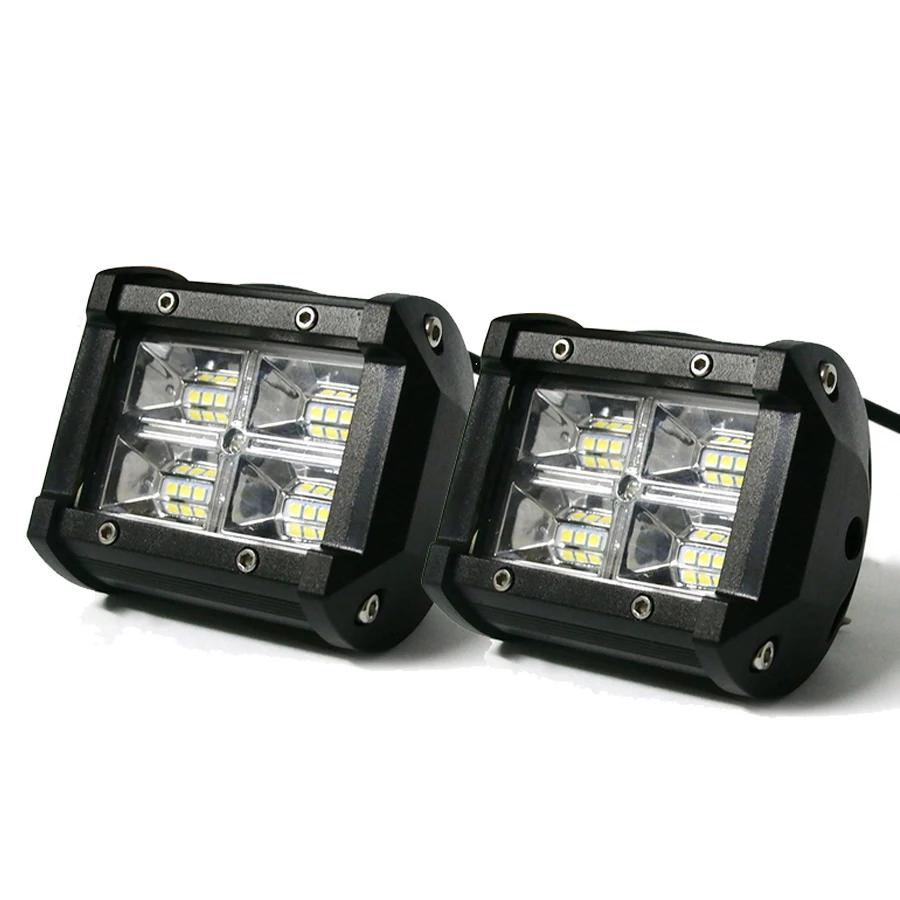 

Pair 3.75 Inch 24 Led Light Bar Flood light Flash Strobe Light 120W 12000 Lumens Driving Fog Lights for Jeep Truck Motorcycle