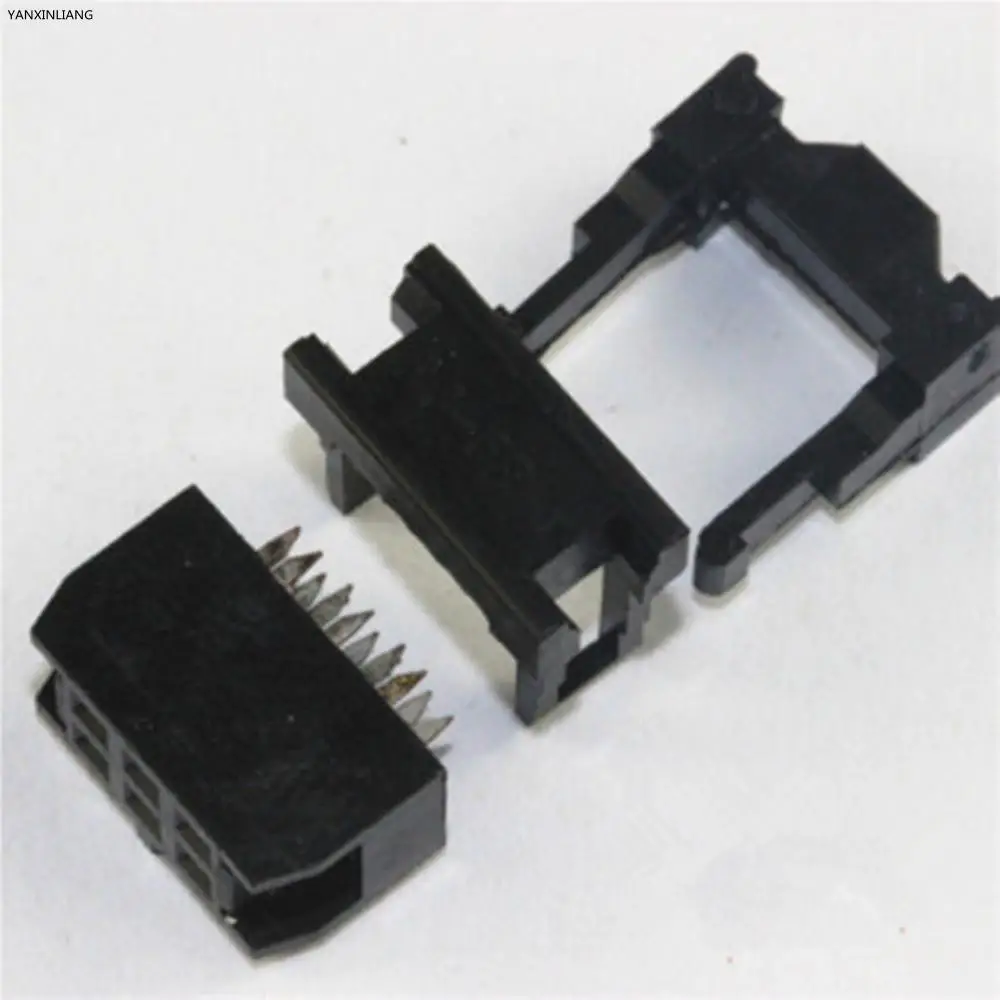 

10PCS FC-6P 2x3Pin Dual Row Pitch 2.54mm IDC Socket Connector Female Header 6-pin cable socket