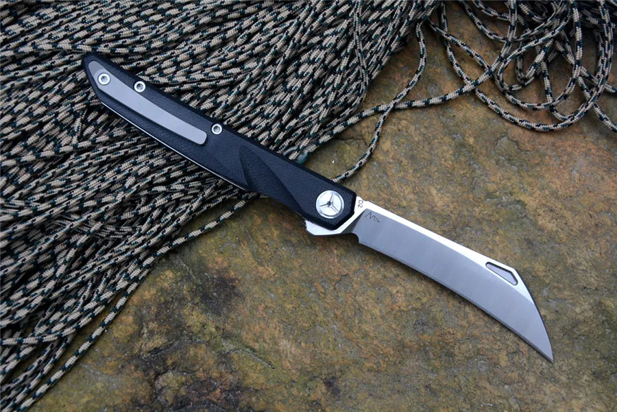 Twosun складные ножи TS74 новая модель изогнутые D2 Танто-лезвие выживания охотничий карманный нож с титановая заколка для подарка EDC