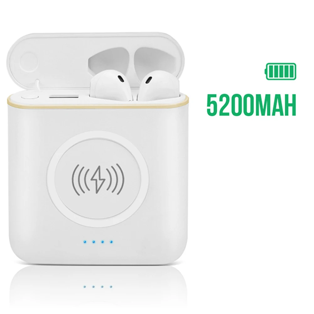 

Original New 3 in 1 Bluetooth TWS Earphone Wireless Stereo Earbud Headset with Wireless Charger mini Charging Case for Phone