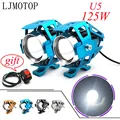 U5 12 V Motorrad Licht LED Fahren Scheinwerfer Nebel Licht Hilfs Lampe Für yamaha aerox155 mt03 aerox 155 yz 125 fz8 xsr700 auf