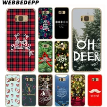 

WEBBEDEPP Merry Christmas Gift Case for Samsung Galaxy S9 S8 Plus S7 S6 Edge S5 S4 S3 & Note 8 9 Grand Prime