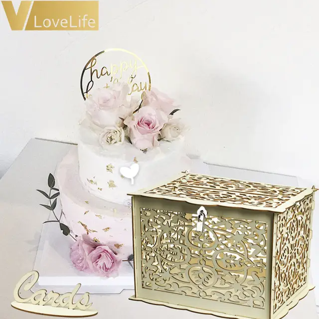 Wedding Card Box Baby Shower Decorations Vintage Card Box With