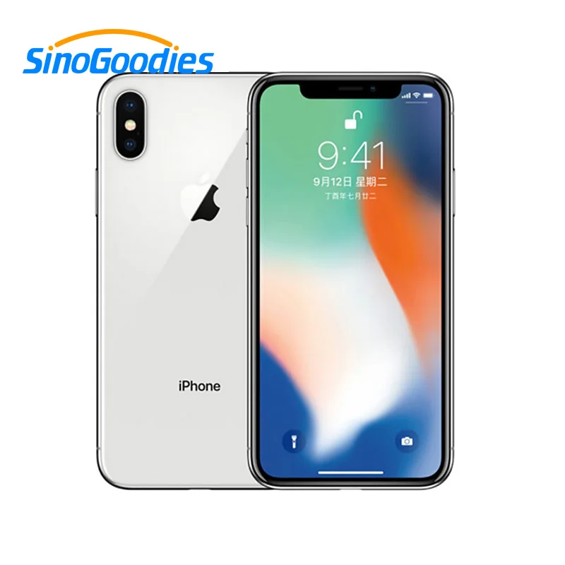 Разблокированный Apple, б/у iPhone X Face ID, 64 ГБ/256 ГБ rom, 5,8 дюймов, мобильный телефон, 3 Гб ram, 12 Мп, шестиядерный процессор, iOS A11, двойная задняя камера, 4G LTE - Цвет: White