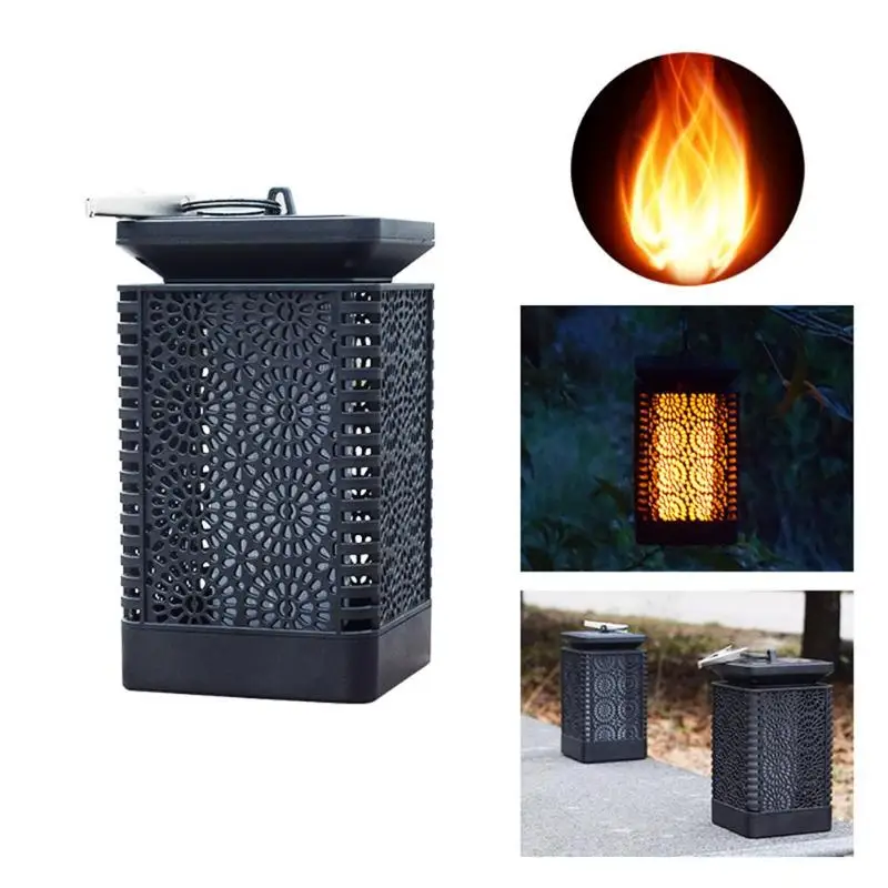 Solar Flame Light Hanging Lantern Outdoor Waterproof Garden Landscape Lamp