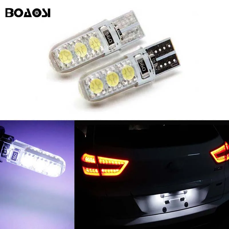 

BOAOSI 2x License plate Light No Error T10 5050SMD LED For Hyundai Tucson IX35 I30 Elantra Accent Sonata Santa Veracrus Rohens