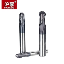 Huhao 1Pc HRC45 Hoge Aluminium Tiain Coating Frees 2 Fluiten Tungsten Steel Router Bits R Mes Arc Groef cnc Frees