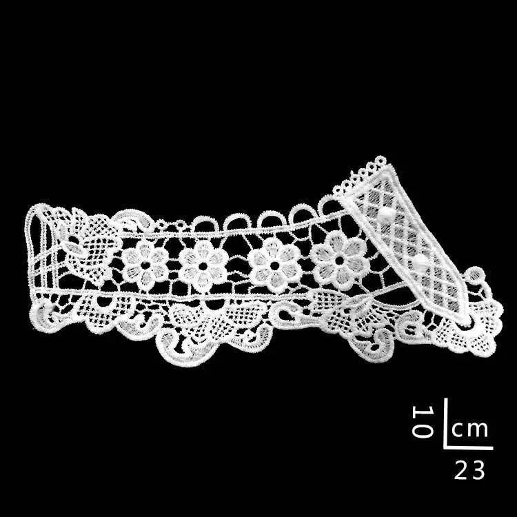2 шт Мода белый черный кружевной воротник Венеция Вышивка Кружева отделка украшение аппликация отделка DIY Швейные принадлежности для платья
