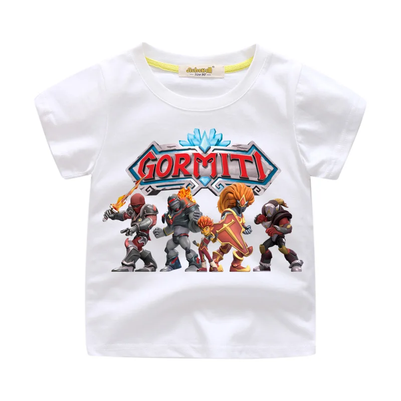 Gormiti/Детские футболки игровые костюмы детские летние футболки для мальчиков и девочек, футболки из хлопка с короткими рукавами с героями мультфильмов футболки для малышей, WJ194