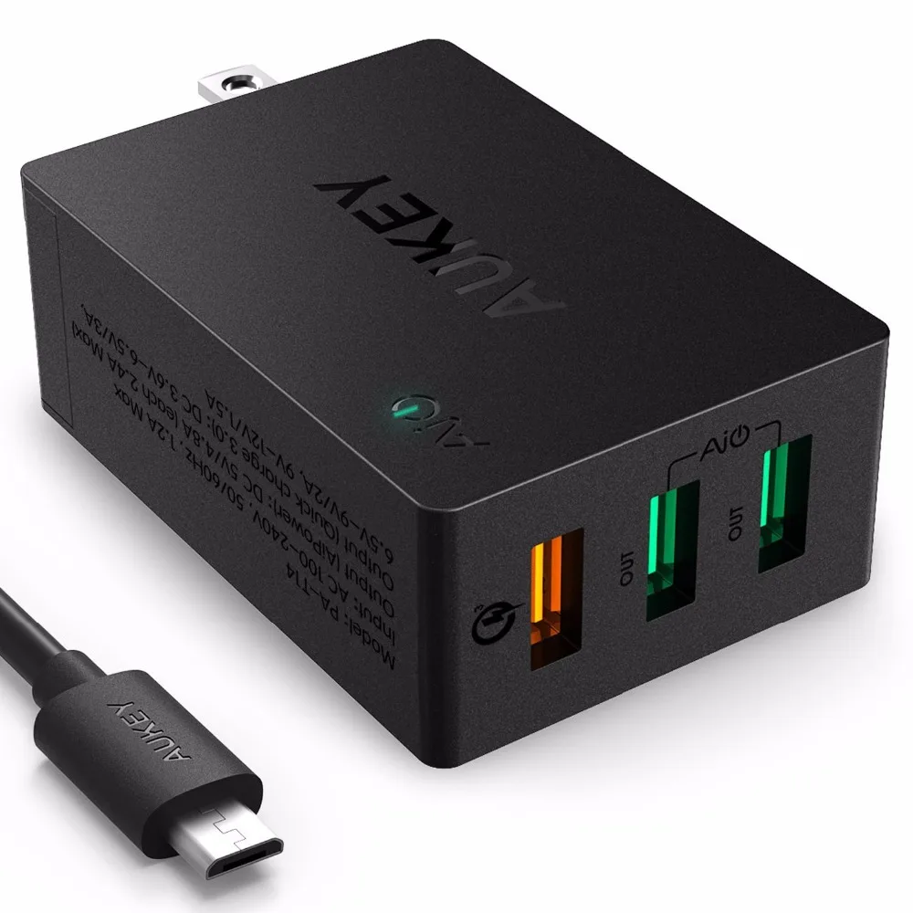 Порт для зарядки телефона. Aukey pa-t11. Aukey зарядное устройство. Quick charge 3.0. Сетевые зарядные устройства Aukey.