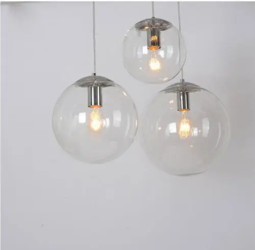 Modern-Minimalist-Clear-Glass-Ball-Pendant-Light-fixture-DIY-home-deco-living-room-Personalized-Art-Chrome (2)