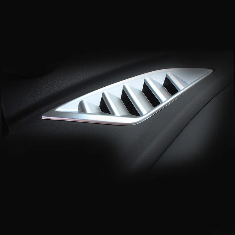 

ABS Matte For MAZDA 3 AXELA 2017 2018 Front Dashboard Upper Air Vent Cover Trim sticker Car Styling Auto Accessories 2pcs
