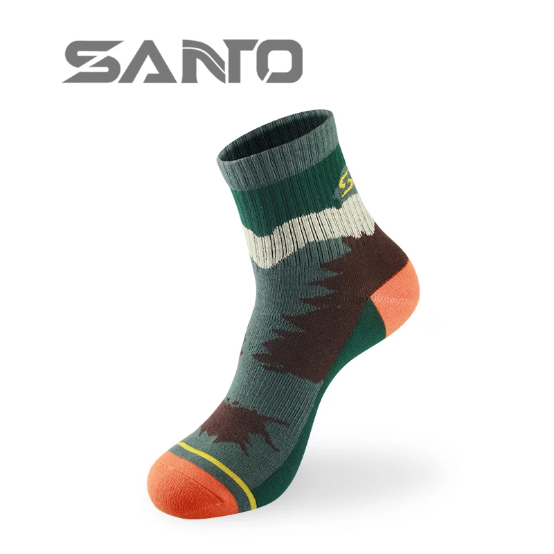 Brand SANTO Men outdoor socks walking hiking socks professional sport