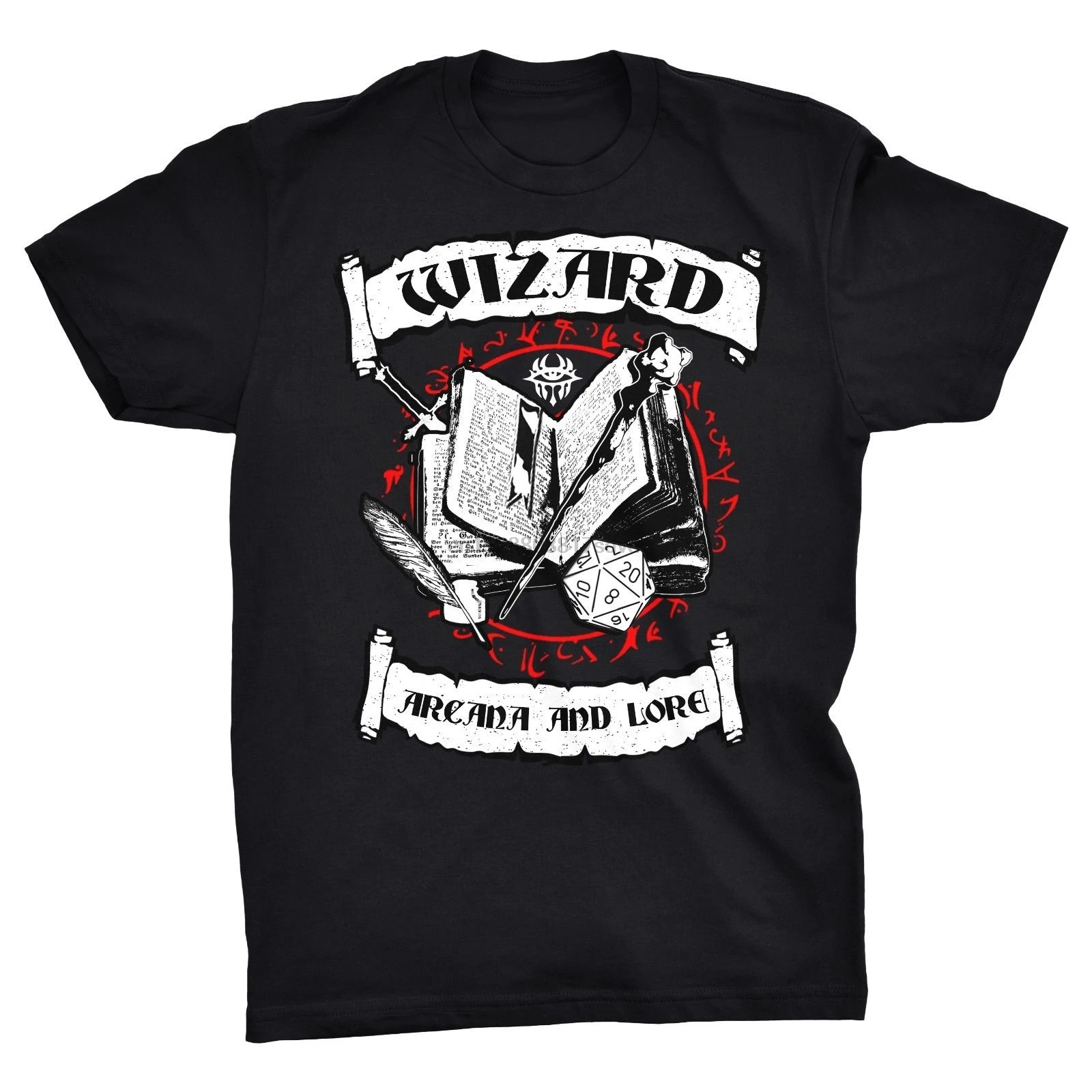 

Wizard T-shirt Dungeons Dragons Character Fantasy Magic Spells RPG