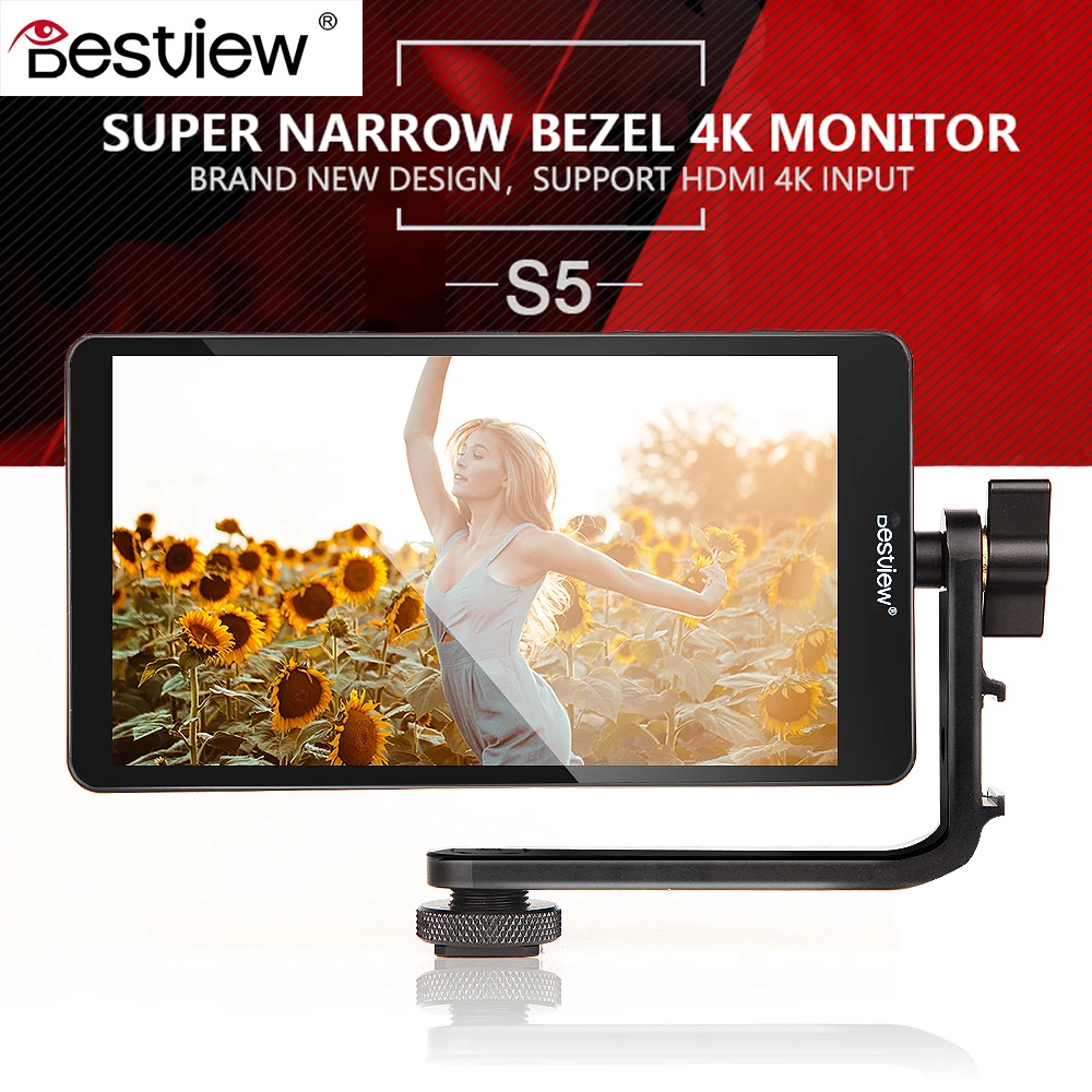 

BestView S5 4K HDMI 5.5Inch IPS Full HD 1920*1080 Camera Monitor L Plate 360 Rotation On Camera Monitor for Sony Canon & Gimbal