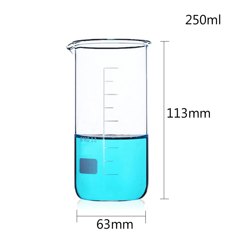 LINYEYUE 250 мл стеклянный шейкер высокий боросиликатное стекло высокая температура измерение сопротивления чашки химическая лаборатория оборудование