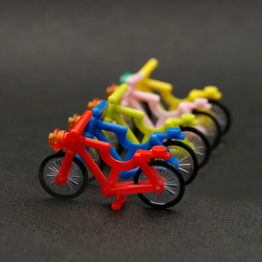 

10pcs/set Bicycle Block Toy Figure Accessory Model City Building Blocks kits DIY Educational Toys for Children