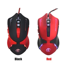 Эргономичная оптическая игровая мышь Регулируемая 3200 dpi дыхательный светодиодный свет 6 кнопок USB Проводная для ноутбука Macbook PC компьютер