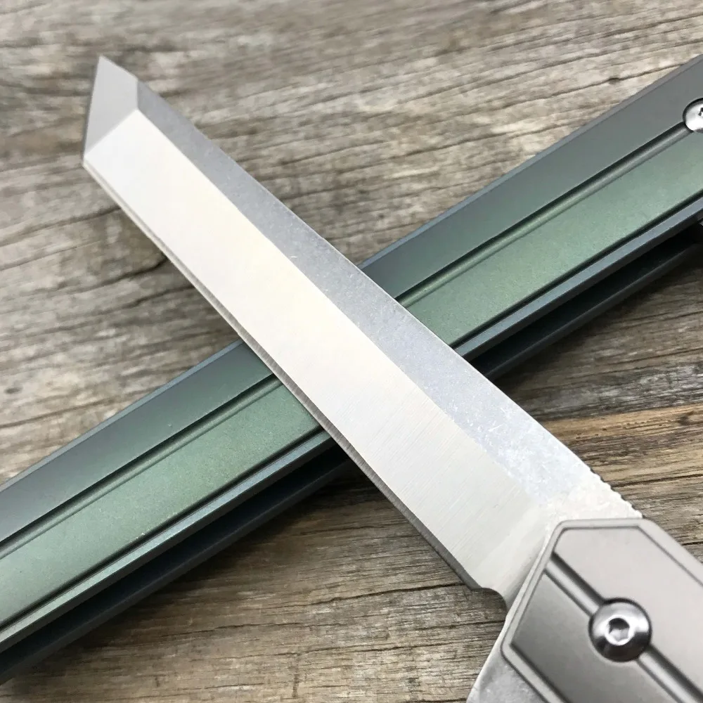 LDT QSE-13lt Folding Knife D2 Blade Titanium Handle Knives Ball Bearing Outdoor Pocket Tactical Rescue Survival Knife EDC Tools